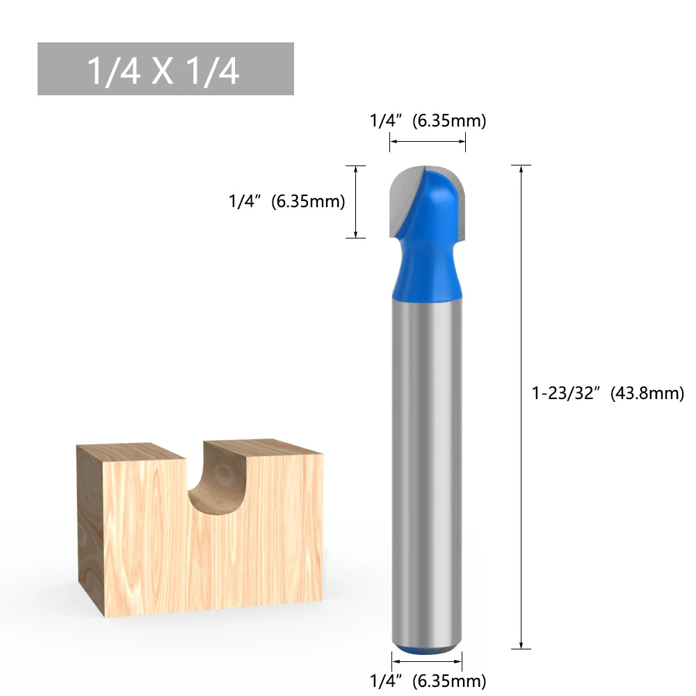 Power Tool Router Bit 1/4Inch 6.35mm Shank Carbide Double Fluted Engraving Woodworking Milling Cutter Round Bottom
Power Tool Router Bit 1/4Inch 6.35mm Shank Carbide Double Fluted Engraving Woodworking Milling Cutter Round Bottom
