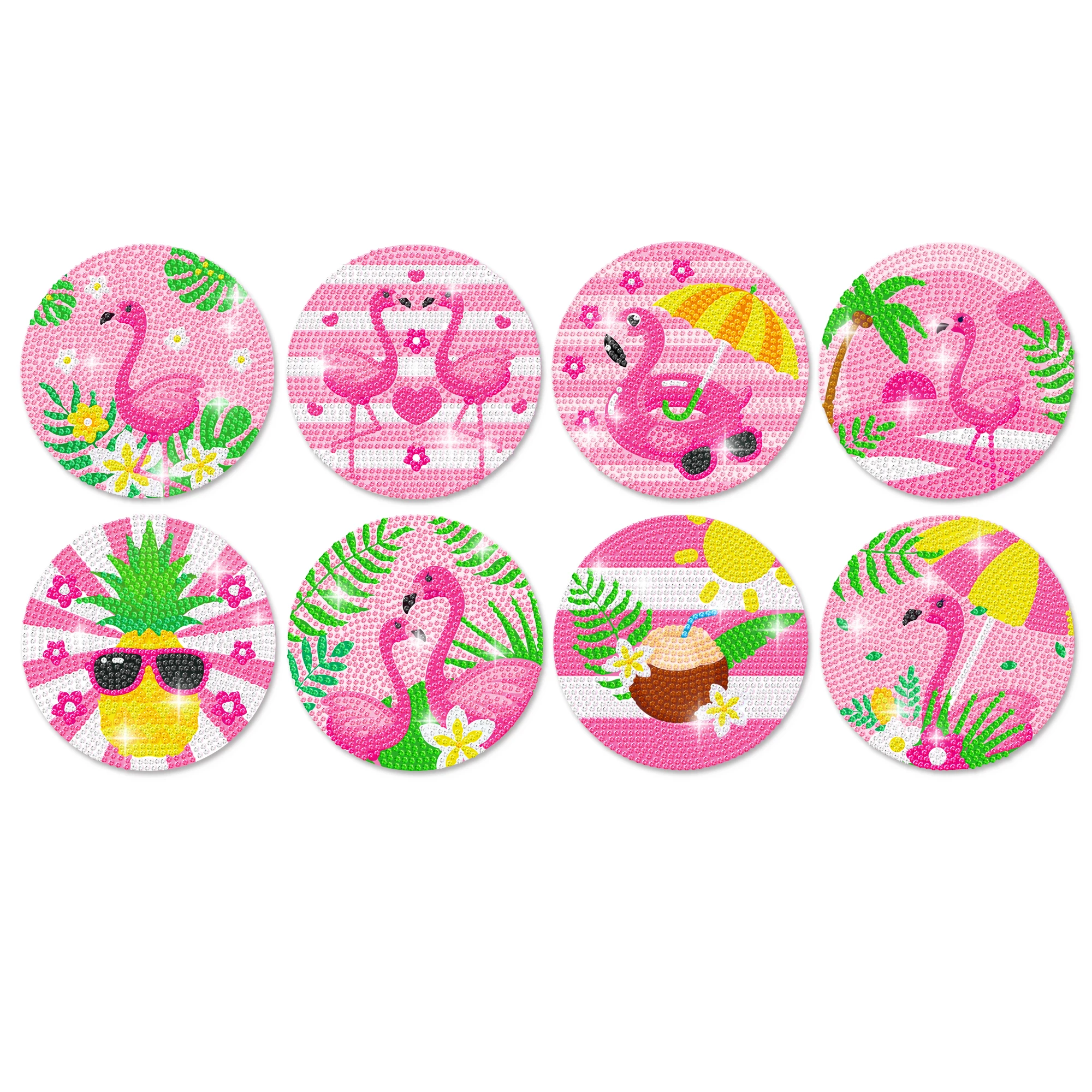 8X Diamond Painting Coaster DIY Hawaii Flamingo Pineapple Drink Cup Cushion With Holder Drill Point Coasters Kits Ornament Decor
8X Diamond Painting Coaster DIY Hawaii Flamingo Pineapple Drink Cup Cushion With Holder Drill Point Coasters Kits Ornament Decor