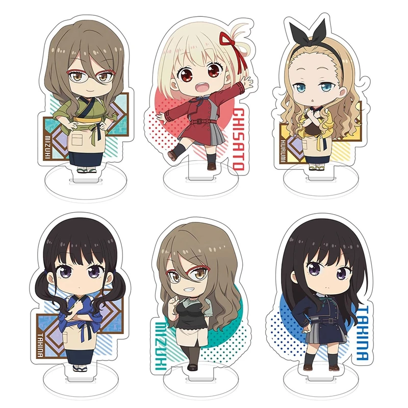10cm Anime Lycoris Recoil Acrylic Stand Model Plate Nishikigi Chisato Inoue Takina Kurumi Standee Holder Desk Fans Collection
10cm Anime Lycoris Recoil Acrylic Stand Model Plate Nishikigi Chisato Inoue Takina Kurumi Standee Holder Desk Fans Collection