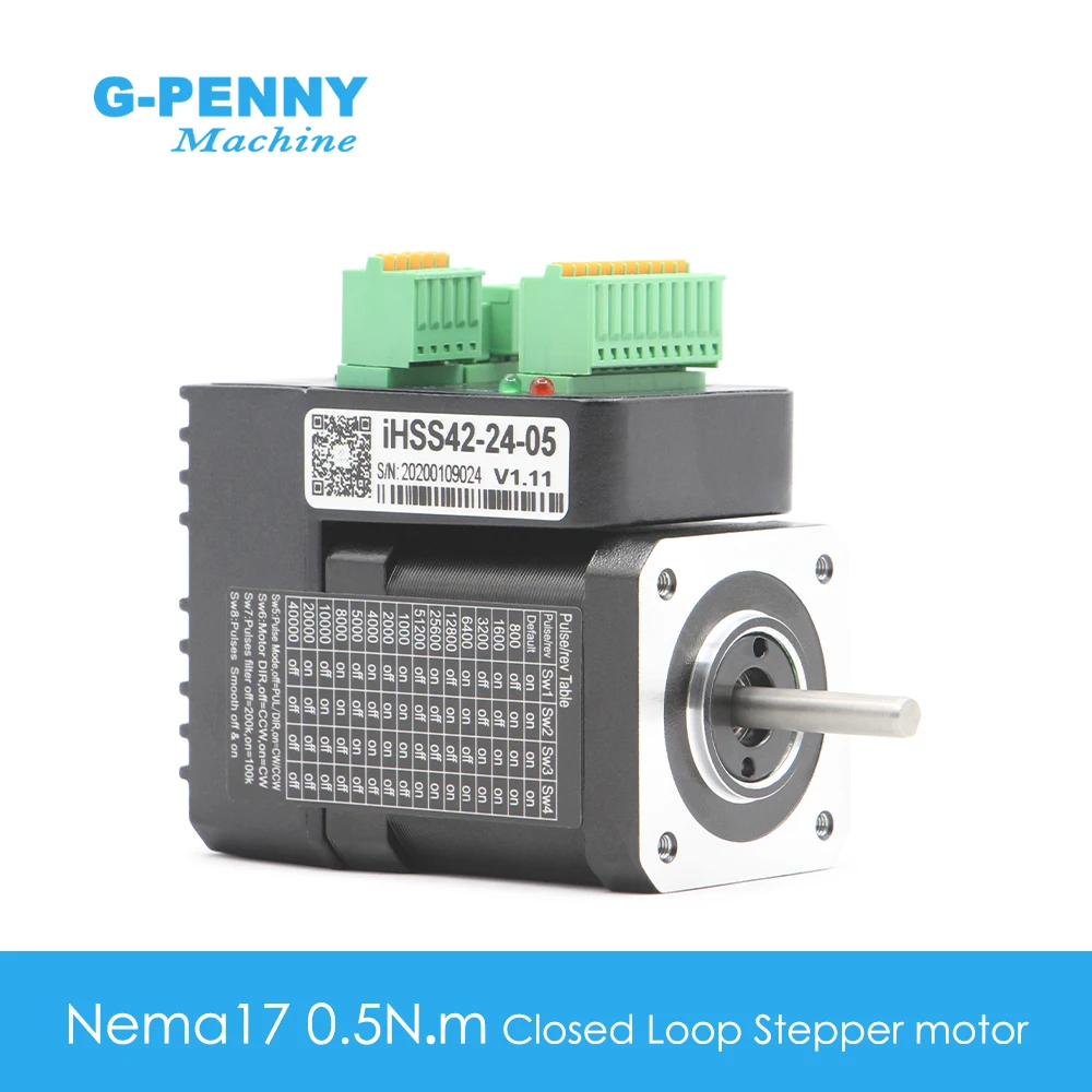 

Nema17 Closed loop Integrated Stepper servo motor with driver 0.5Nm 1.2A Servo-stepper motor & drive Hybrid stepper servo motor