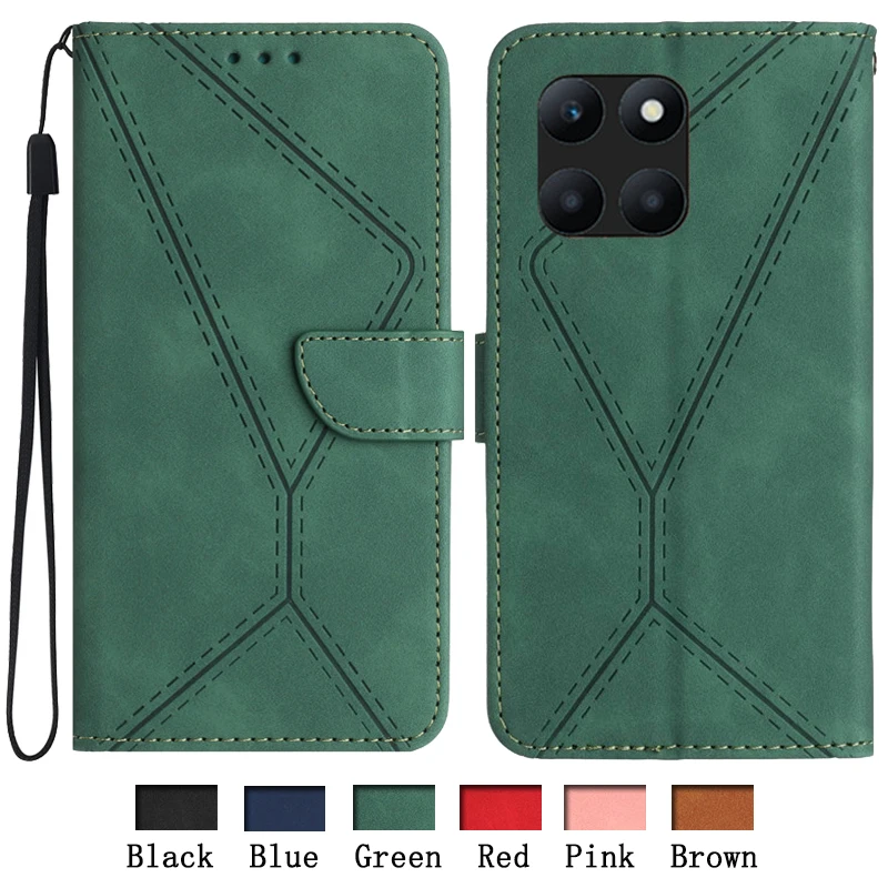 

Protect Case Cover For Honor X5 X6A X9A Leather Cases HonorX5 Wallet Bags Flip Card Slots Coque For Huawei Honor X6A X5 X9A 2023