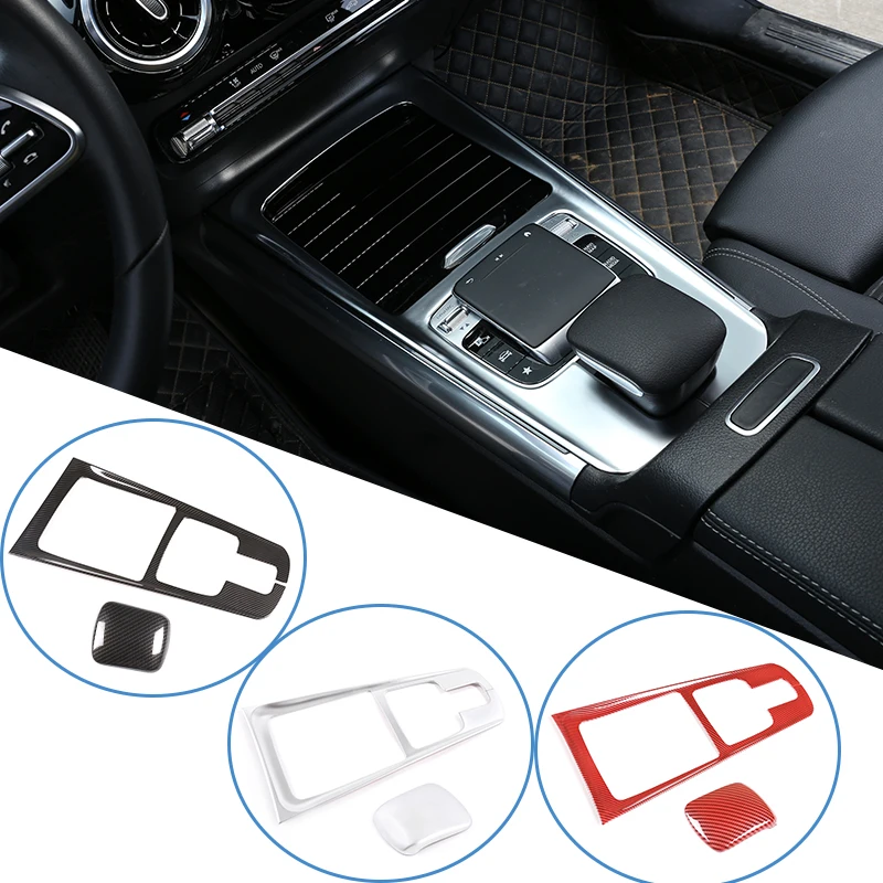 

ABS Chrome/CarbonFiber Center Console Protection Frame Trim For Mercedes Benz B GLB Class W247 X247 2019-2020 Car Accessories