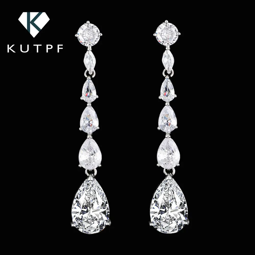 KUTPF Long Waterdrop Moissanite Diamond Earrings 100% 925 Sterling Silver Pear Tassel Drop Earrings Fashion Jewelry for Women
KUTPF Long Waterdrop Moissanite Diamond Earrings 100% 925 Sterling Silver Pear Tassel Drop Earrings Fashion Jewelry for Women