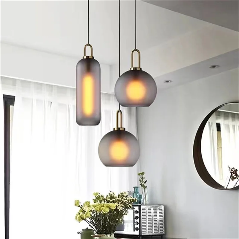 Postmodern ins Pendant Lights Luxury Restaurant Lamps Nordic Bar Bedroom Bedside Glass Ball Single Hanging Lamp
Postmodern ins Pendant Lights Luxury Restaurant Lamps Nordic Bar Bedroom Bedside Glass Ball Single Hanging Lamp