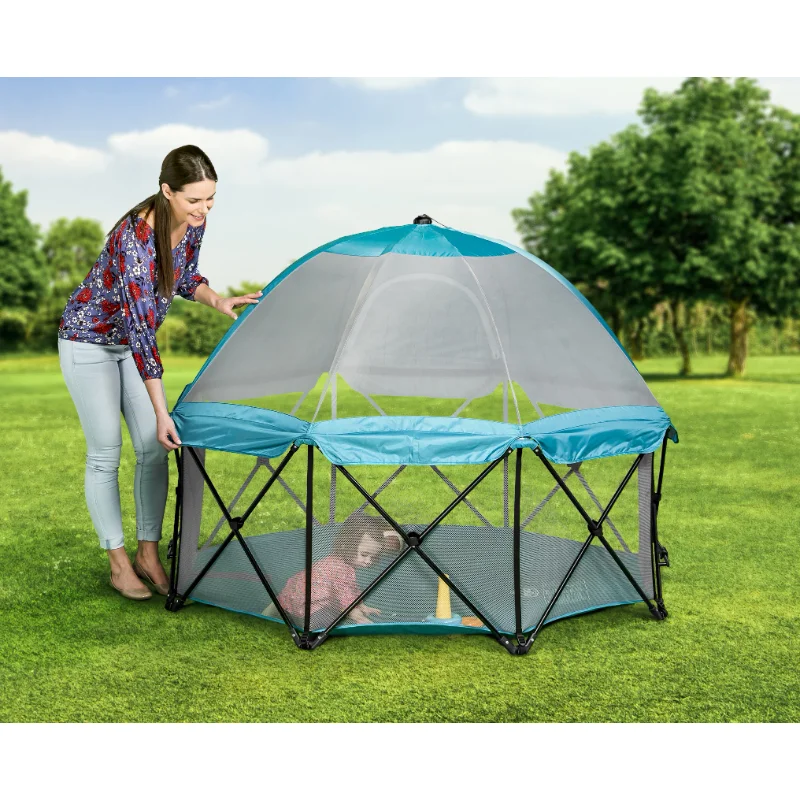 Regalo My Play® 8 Panel Foldable and Portable Play Yard with Full UV Canopy, Teal, Unisex
Regalo My Play® 8 Panel Foldable and Portable Play Yard with Full UV Canopy, Teal, Unisex