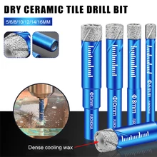 5MM 6MM 8MM 10MM 12MM 14MM 16MM Diamond Dry Drill Bits with Wax Insert Cooling for Ceramic Tile Porcelain Marble Slate
5MM 6MM 8MM 10MM 12MM 14MM 16MM Diamond Dry Drill Bits with Wax Insert Cooling for Ceramic Tile Porcelain Marble Slate