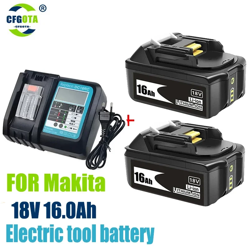 18V16Ah Rechargeable Battery 18000mah Li-Ion Battery Replacement Power Battery for MAKITA BL1880 BL1860 BL1830battery+3A Charger
18V16Ah Rechargeable Battery 18000mah Li-Ion Battery Replacement Power Battery for MAKITA BL1880 BL1860 BL1830battery+3A Charger