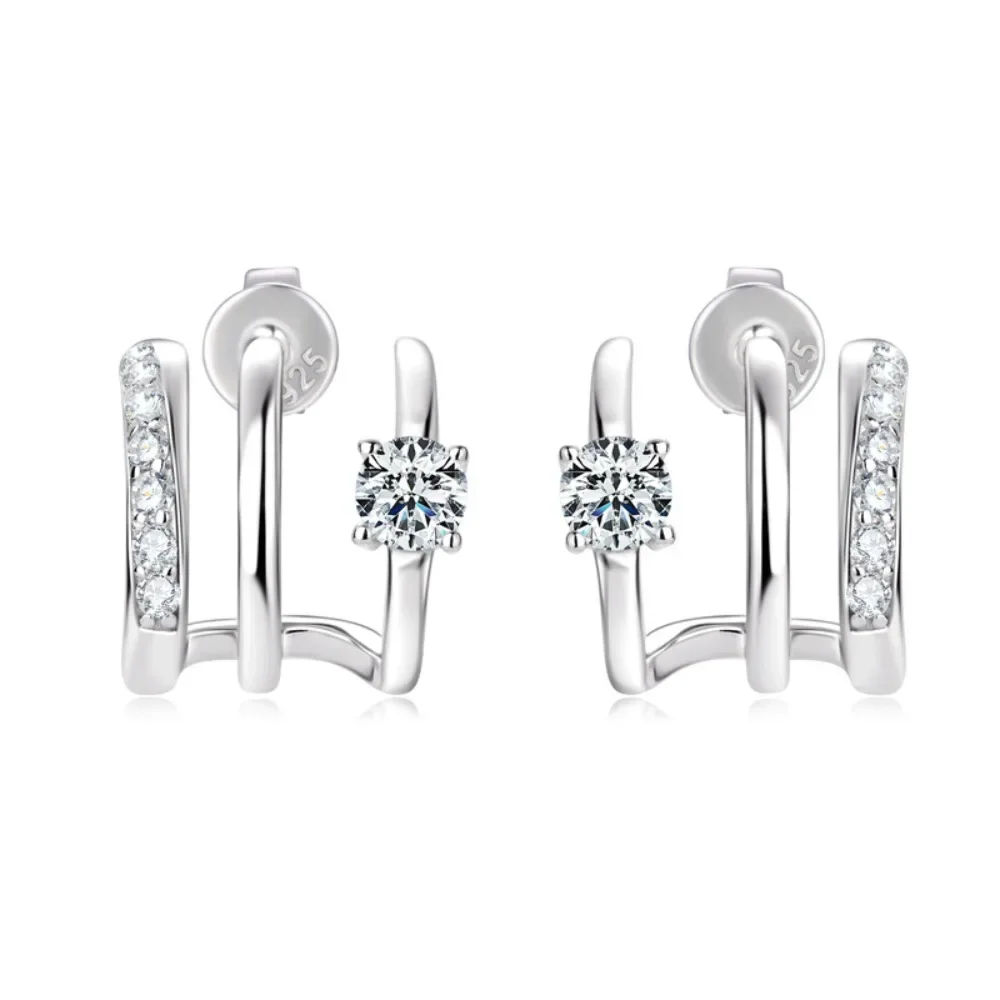 Full Moissanite Stud Earrings 925 Sterling Silver Certified 4mm&1.6mm Diamond Half Hoop Round Earrings Engagement Jewelry Gifts
Full Moissanite Stud Earrings 925 Sterling Silver Certified 4mm&1.6mm Diamond Half Hoop Round Earrings Engagement Jewelry Gifts