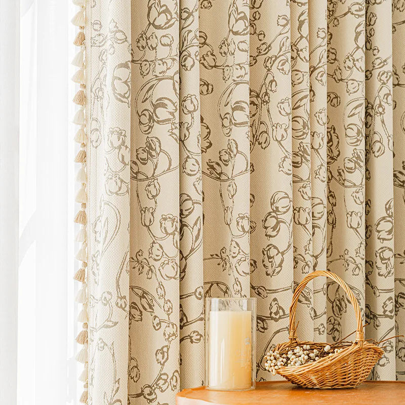 New French Cream Chenille Jacquard Curtains for Living Dining Room Bedroom Light Luxury and Simple Finished Fabric Curtain
New French Cream Chenille Jacquard Curtains for Living Dining Room Bedroom Light Luxury and Simple Finished Fabric Curtain