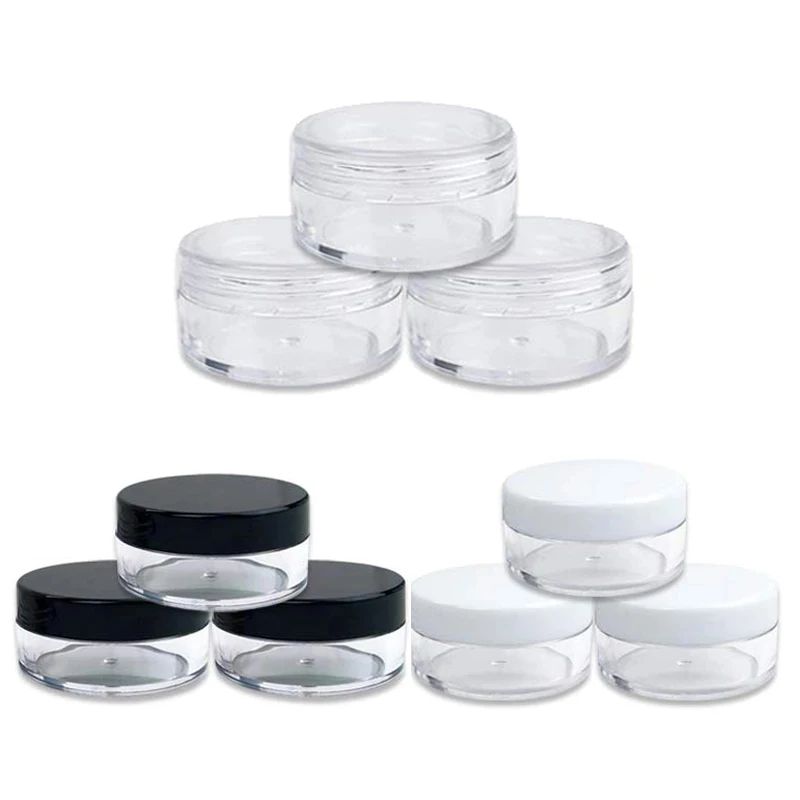 50Pcs 2g 3g 5g 10g 15g 20g Plastic Cosmetic Jar Makeup Box Nail Art Storage Pot Container Clear Sample Lotion Face Cream Bottles
50Pcs 2g 3g 5g 10g 15g 20g Plastic Cosmetic Jar Makeup Box Nail Art Storage Pot Container Clear Sample Lotion Face Cream Bottles