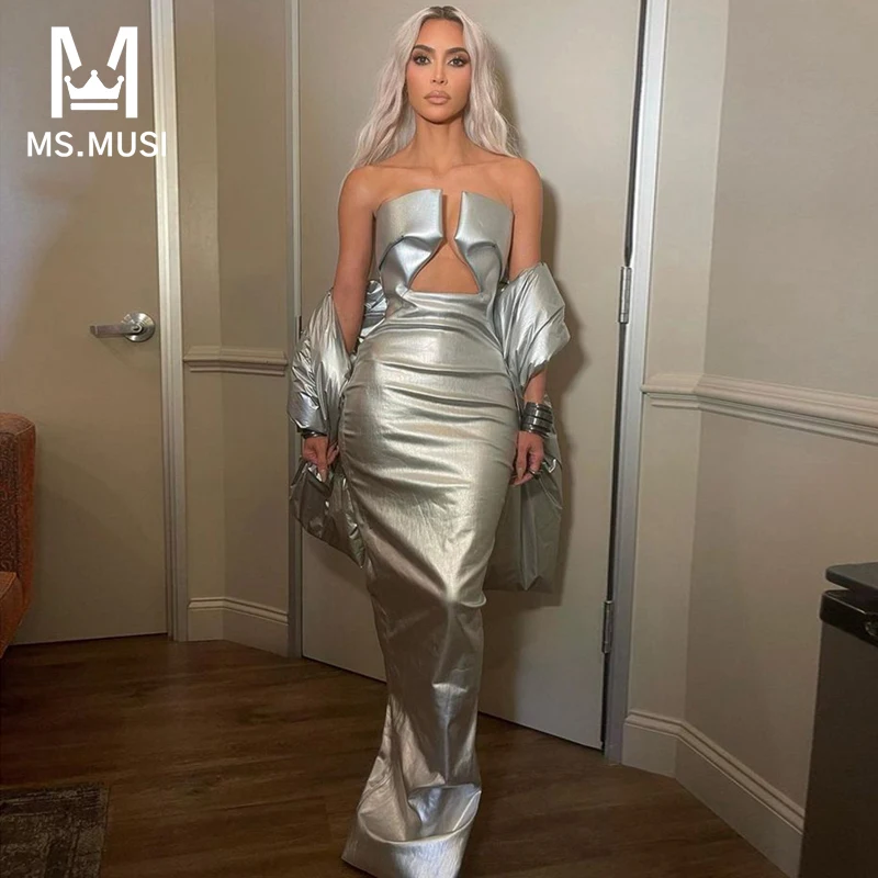 MSMUSI 2023 New Fashion Women Sexy Satin Strapless Hollow Out Sleeveless Backless Bodycon Party Club Maxi Dress Long Dress Gown
MSMUSI 2023 New Fashion Women Sexy Satin Strapless Hollow Out Sleeveless Backless Bodycon Party Club Maxi Dress Long Dress Gown