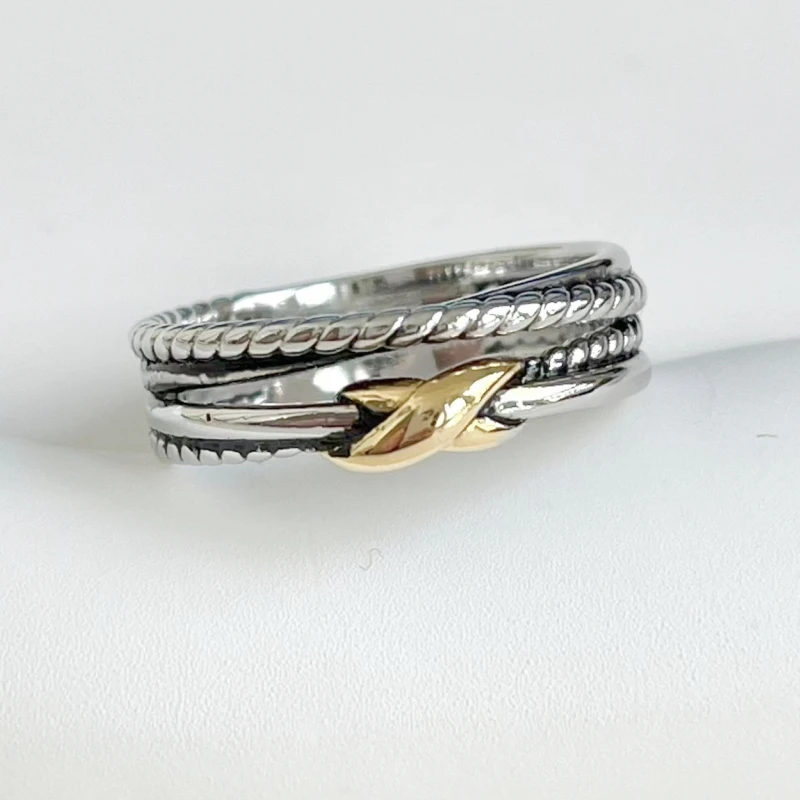 HSC X for Women 1:1 High Quality Station Cable Cross Collection Vintage Ethnic Loop Hoop Punk Jewelry Band Ring
HSC X for Women 1:1 High Quality Station Cable Cross Collection Vintage Ethnic Loop Hoop Punk Jewelry Band Ring