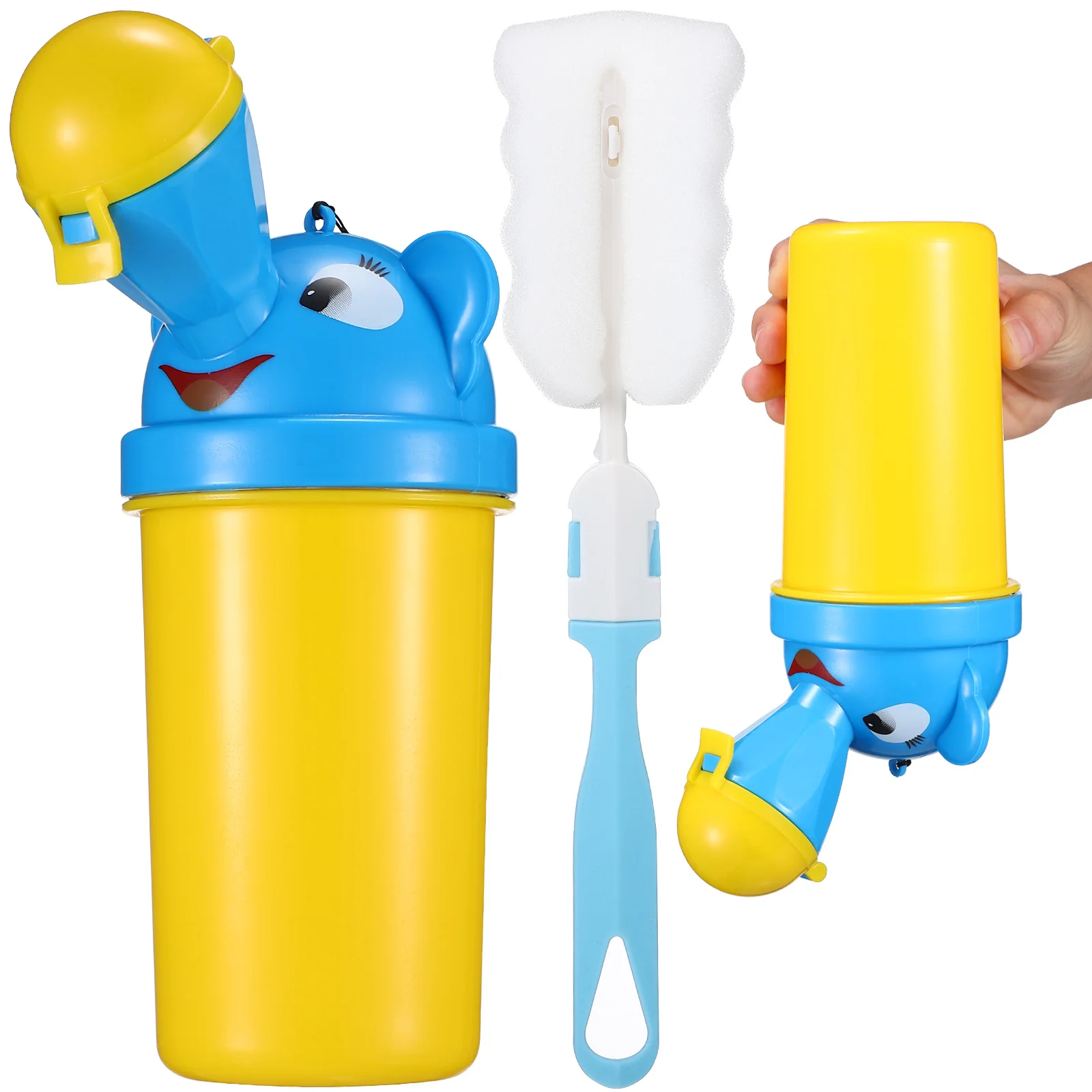 

Portable Baby Child Potty Portable Potty For Toddler Potty Brush Cartoon Elephant Bedpan Urinal