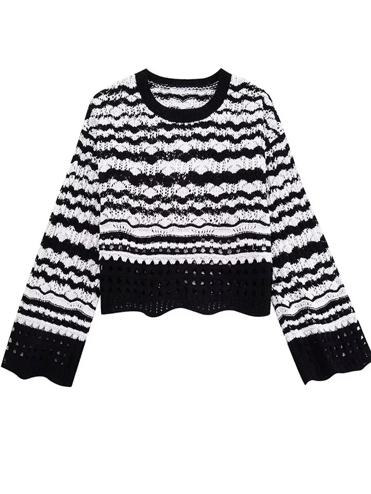 Knit Contrast Stripe Women's Sweater Autumn O-neck Long Sleeve Slim Female Pullover 2023 Fashion Elegant Slim Lady Jumper
Knit Contrast Stripe Women's Sweater Autumn O-neck Long Sleeve Slim Female Pullover 2023 Fashion Elegant Slim Lady Jumper