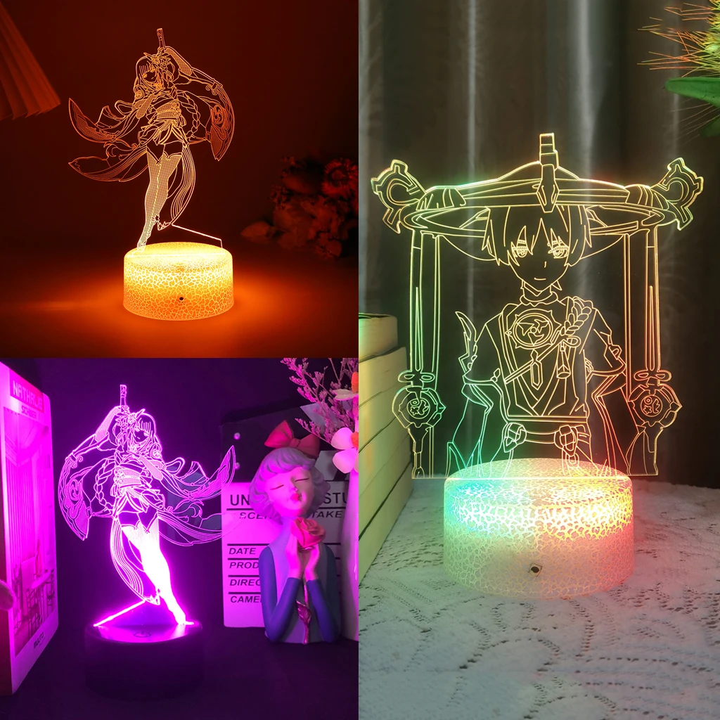 Genshin Impact 3D Led Anime Lamp Game Figure Raiden Shogun 7 Colors Night Light For Kid Home Decor Christmas Party Illusion Gift
Genshin Impact 3D Led Anime Lamp Game Figure Raiden Shogun 7 Colors Night Light For Kid Home Decor Christmas Party Illusion Gift