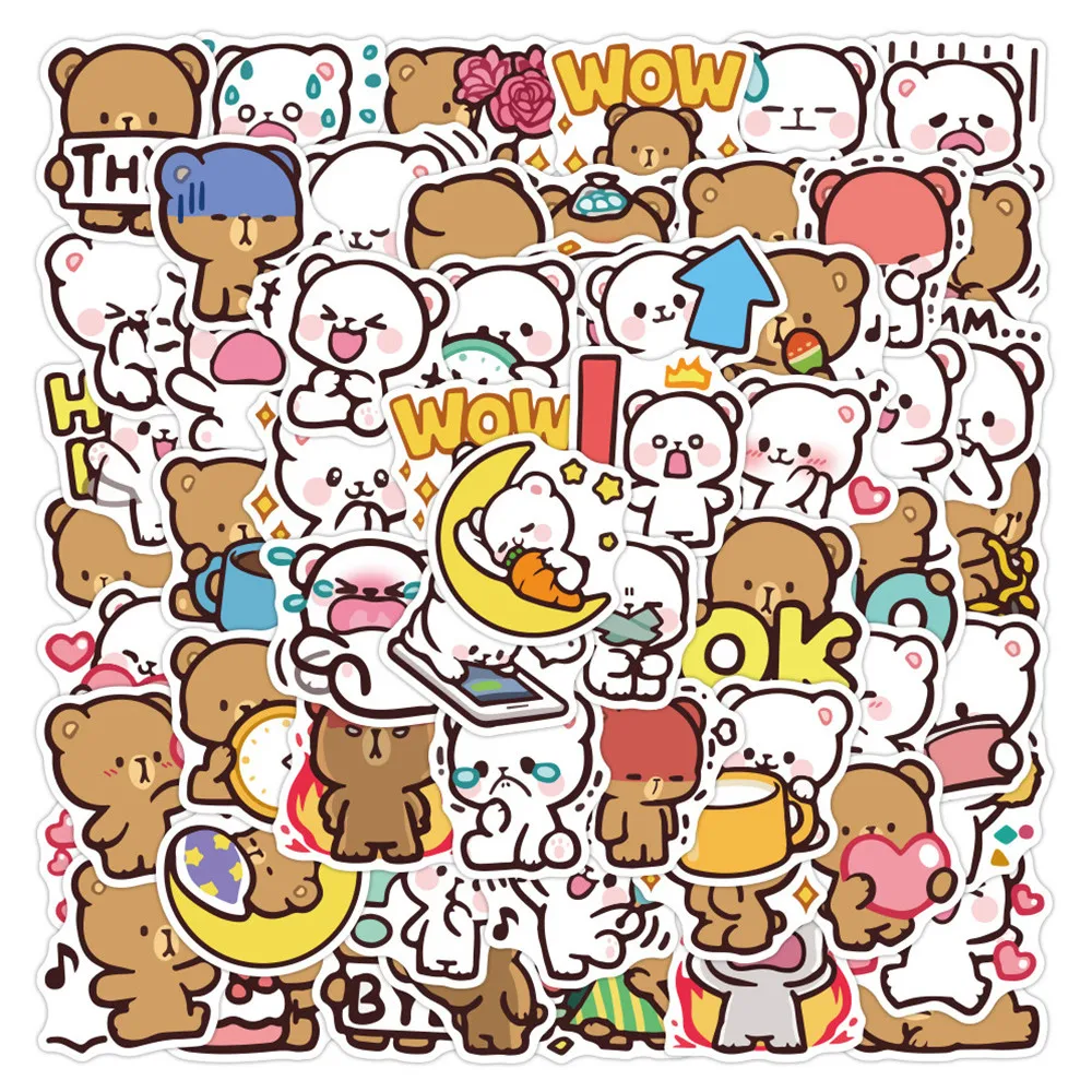 10/30/50PCS Cartoon Cute Little White Bear Brown Bear Meme Sticker for Luggage Laptop IPad Skateboard Gift Sticker Wholesale
10/30/50PCS Cartoon Cute Little White Bear Brown Bear Meme Sticker for Luggage Laptop IPad Skateboard Gift Sticker Wholesale