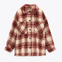 Women Autumn Winter Fashion Casual Plaid Thick Coats Overshirt Female Stylish Pockets Plaid Long Jackets Overisze Outwear
Women Autumn Winter Fashion Casual Plaid Thick Coats Overshirt Female Stylish Pockets Plaid Long Jackets Overisze Outwear