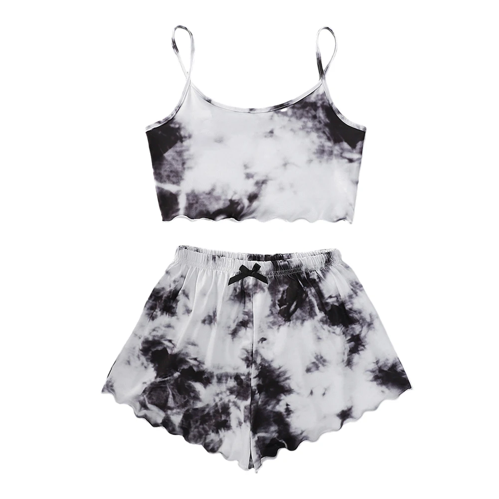 Women Short Sleepwear Cute Cartoon Print Lingerie Set Sleeveless O-Neck Pajamas Thin Elasticity Nightwear Breath Underwear
Women Short Sleepwear Cute Cartoon Print Lingerie Set Sleeveless O-Neck Pajamas Thin Elasticity Nightwear Breath Underwear