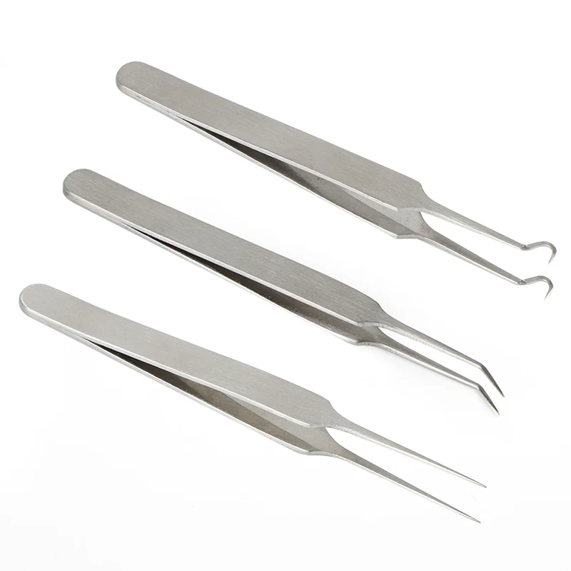

Stainless Steel Blackhead Acne Comedone Blemish Extractor Needle Tweezer Pimple Remover Tool 3 Designs Face Care TSLM1