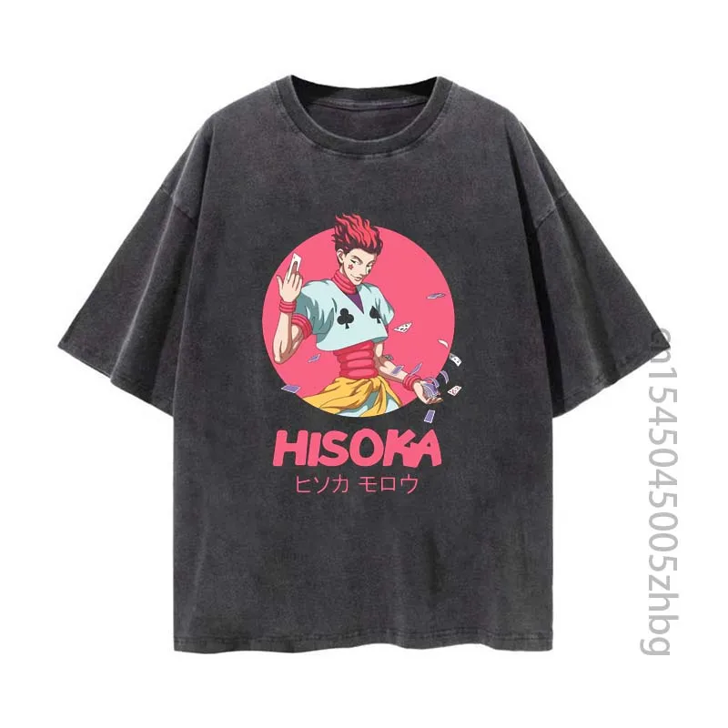 Футболка hisoka morow с рисунком аниме для женщин, уличная одежда в стиле Харадзюку, Винтажная футболка с эффектом потертости, футболки для мужчин
Футболка hisoka morow с рисунком аниме для женщин, уличная одежда в стиле Харадзюку, Винтажная футболка с эффектом потертости, футболки для мужчин