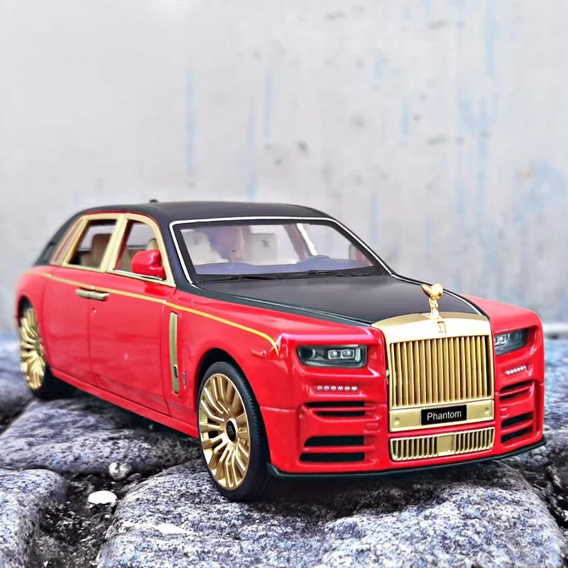 

Модель автомобиля из сплава Phantom 1:24 Rolls Royce, литые металлические игрушки, модель автомобиля, коллекция со звуком и искусством, подарок для детей