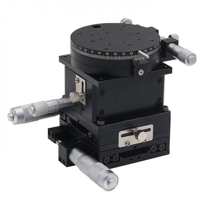 80x80mm Crossed Guide Rail SEMXYZR-80 XYZR 4-Axis Micrometer Linear Stage Manual Linear Stage
80x80mm Crossed Guide Rail SEMXYZR-80 XYZR 4-Axis Micrometer Linear Stage Manual Linear Stage