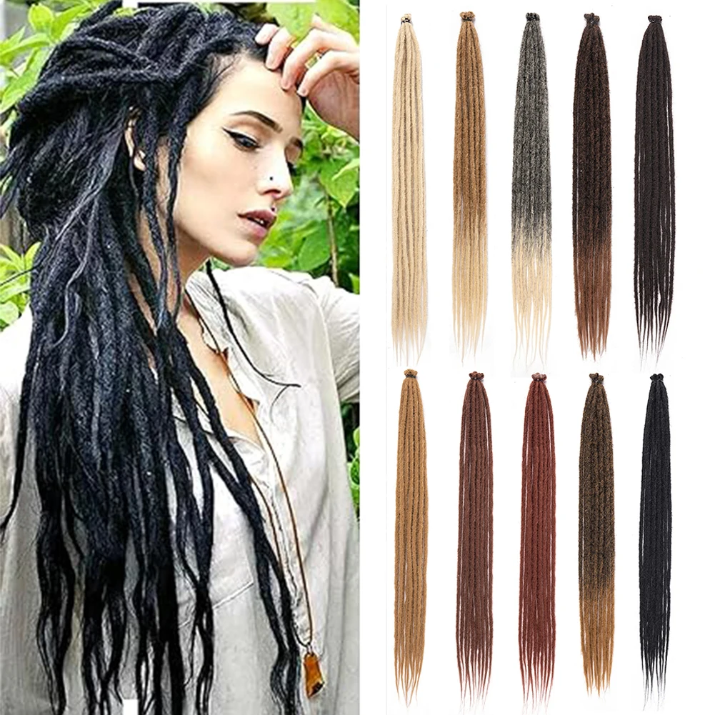 

Synthetic Dreadlock Extensions 10 Root/pack Hippie Single Ended Dreads Ombre Loc Extensions 24&30 Inch Reggae Style Crochet Hair