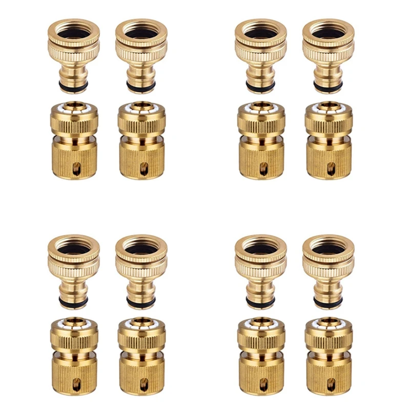 16 Pieces Garden Hose Tap Connector 1/2 Inch And 3/4 Inch Size 2-In-1 And 1/2 Inch Hose Pipe Quick Connector
16 Pieces Garden Hose Tap Connector 1/2 Inch And 3/4 Inch Size 2-In-1 And 1/2 Inch Hose Pipe Quick Connector