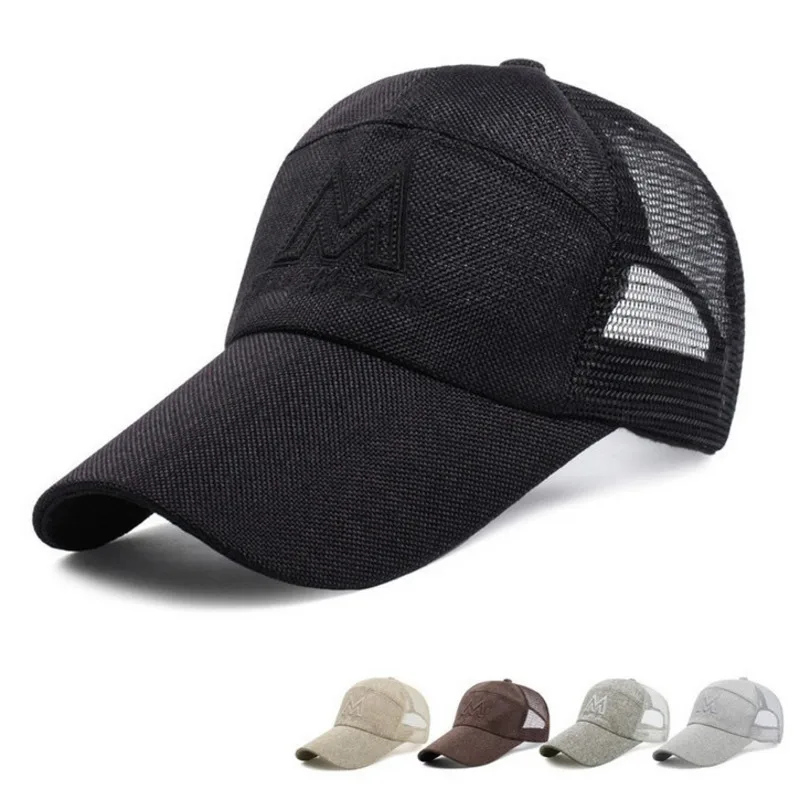 

3.94 Inches Extra Long Brim Baseball Cap Adjustable Trucker Hat Breathable Sun Hat Mesh Hat Unisex Sports Cap