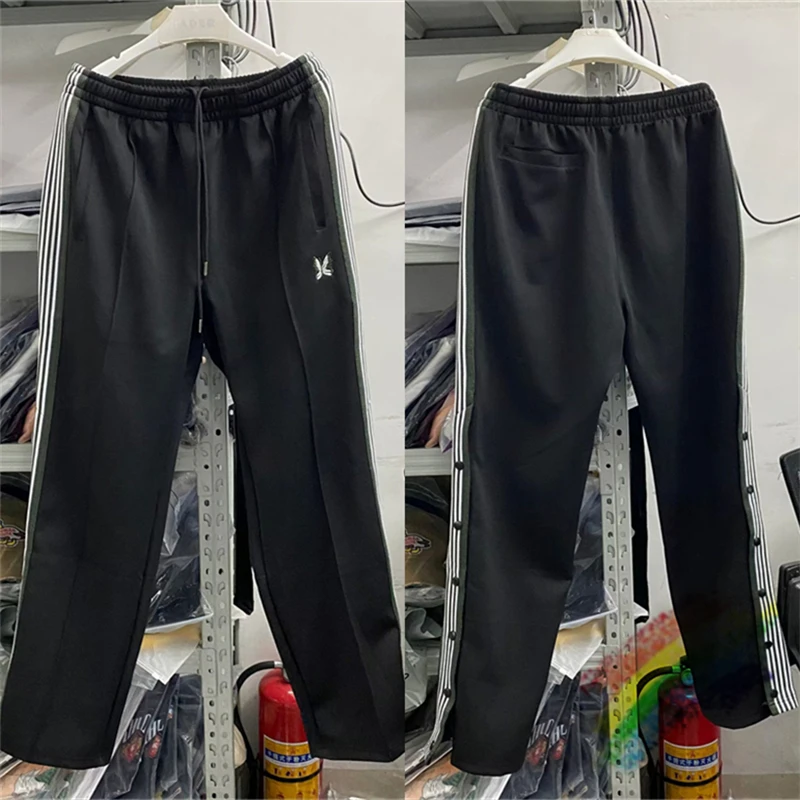 Black Needles Track Pants Men Women Top Quality Single Breasted sweatpants Butterfly Stripe Trousers
Black Needles Track Pants Men Women Top Quality Single Breasted sweatpants Butterfly Stripe Trousers