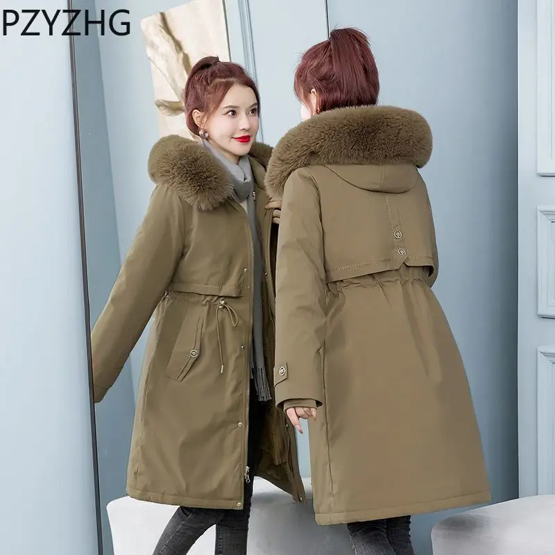 

2023 New Women Down Cotton Coat Winter Jacket Female Self-cultivation Parkas Thicken Hin Thin Outwear Long Pattern Overcoat