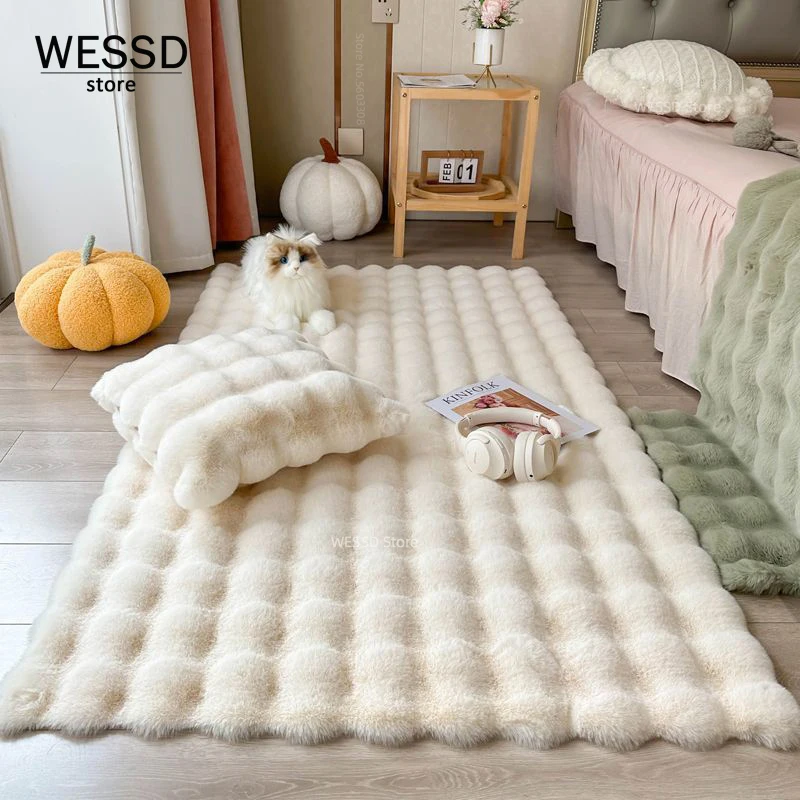 Faux Rabbit Carpet For Bedroom Hairy Fluffy Mat Washable Area Rug Shaggy Soft Christmas Decoration Luxury Sofa Mat Cushion
Faux Rabbit Carpet For Bedroom Hairy Fluffy Mat Washable Area Rug Shaggy Soft Christmas Decoration Luxury Sofa Mat Cushion