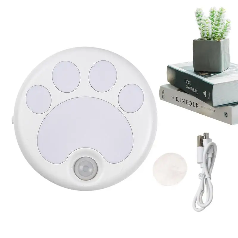 Motion Sensor LED Night Light USB Rechargeable Cabinet Cat Paw Night Lamp Bedroom Home Closet Aisle Lighting Bedside Nightlight
Motion Sensor LED Night Light USB Rechargeable Cabinet Cat Paw Night Lamp Bedroom Home Closet Aisle Lighting Bedside Nightlight