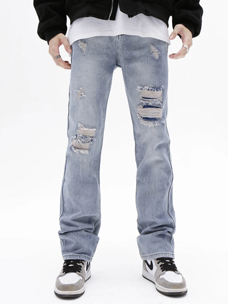 American High Street Water Washing Embroidered Beef Blue Jeans Men's Tide Brand Street Flared Pants and Men's Clothing Softener
American High Street Water Washing Embroidered Beef Blue Jeans Men's Tide Brand Street Flared Pants and Men's Clothing Softener