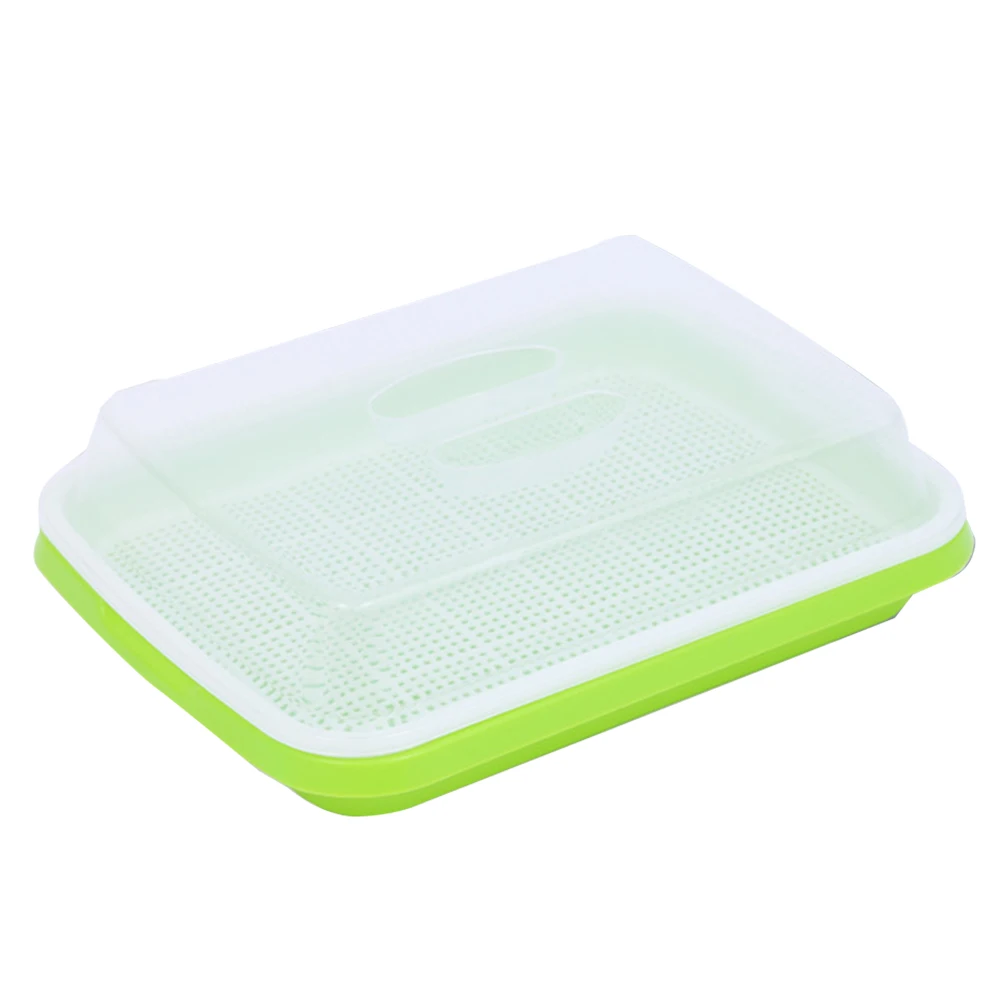 

Nursery Pot Simple And Efficient Bean Sprout Sprouter Tray With Aeration And Drainage System For Perfect Growth 33.3x26x9cm