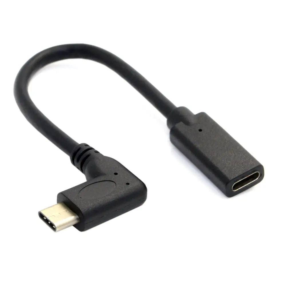 

Right angle USB C Male to female extension cable 20cm 100cm USB3.2 type c extender for Macbook laptop tablet for Samsung s21/9