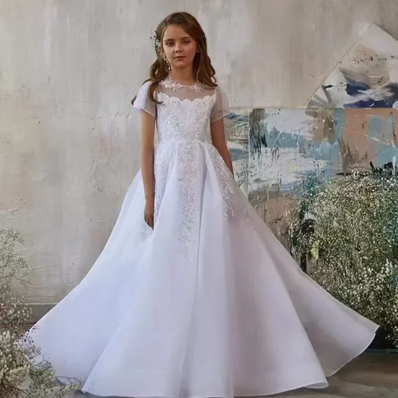 Flower Girl Dresses Exquisite A-LINE Floor-Length O-Neck Lace Princess Dress for Wedding Bridesmaid Birthday Communion Gown
Flower Girl Dresses Exquisite A-LINE Floor-Length O-Neck Lace Princess Dress for Wedding Bridesmaid Birthday Communion Gown
