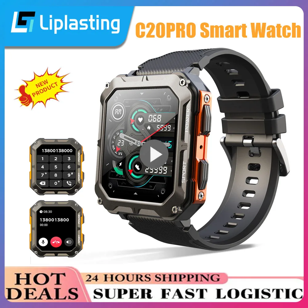 C20 Pro Smart Watch Men IP68 Outdoor Sports Fitness Tracker 24H Health Monitor 1.83 Inch Waterproof Smartwatch For Android IOS
C20 Pro Smart Watch Men IP68 Outdoor Sports Fitness Tracker 24H Health Monitor 1.83 Inch Waterproof Smartwatch For Android IOS