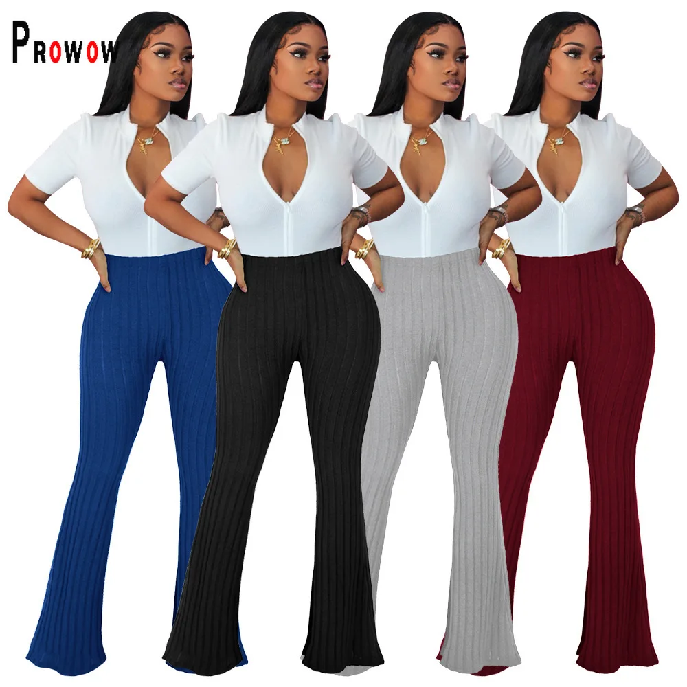 Prowow Fashion Women Flare Pant High Waisted Solid Color Fall Winter Trousers Skinny Knitted Streetwear Bottom Clothing
Prowow Fashion Women Flare Pant High Waisted Solid Color Fall Winter Trousers Skinny Knitted Streetwear Bottom Clothing
