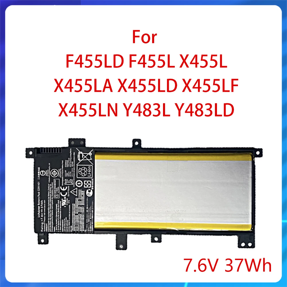 NEW Original for F455LD F455L X455L X455LA X455LD X455LF X455LN Y483L Y483LD R455L R455LD Laptop C21N1401 7.6V 37Wh Battery
NEW Original for F455LD F455L X455L X455LA X455LD X455LF X455LN Y483L Y483LD R455L R455LD Laptop C21N1401 7.6V 37Wh Battery