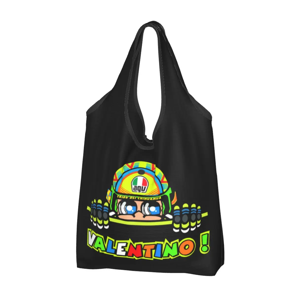 Скоростная гоночная продуктовая сумка Moto-Gp Rossi, Прочная Складная Тяжелая сумка-тоут для покупок для мотокросса, моющаяся