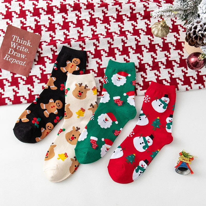 4 Pairs Christmas Socks Women Girls Cute Cartoon Ins Style Socks Autumn Winter Cotton Middle Tube Socks for Adult Kids
4 Pairs Christmas Socks Women Girls Cute Cartoon Ins Style Socks Autumn Winter Cotton Middle Tube Socks for Adult Kids