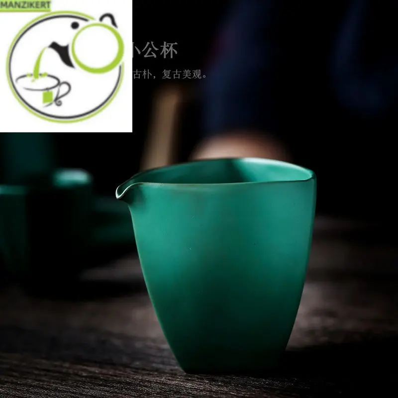 

Ceramic Fair Cup Kung Fu Tea Utensils Triangle Fair Mug Tea Pot Handmade Tea Pitcher Japanese Tea Strainers Cup Gong Dao Bei