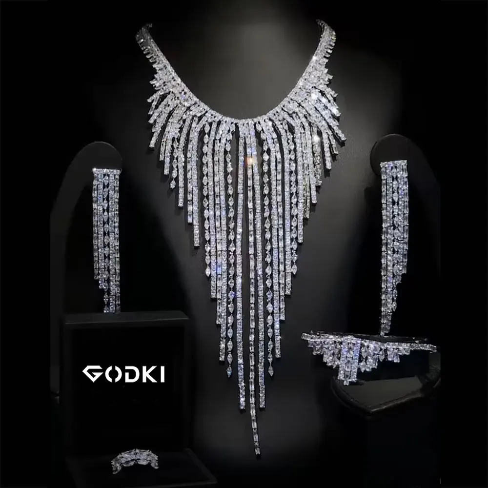 GODKI SUPER BIG Luxury 4PCS Bowknots African Jewelry Sets For Women Wedding Cubic Zirconia Dubai Bridal Jewelry Set
GODKI SUPER BIG Luxury 4PCS Bowknots African Jewelry Sets For Women Wedding Cubic Zirconia Dubai Bridal Jewelry Set