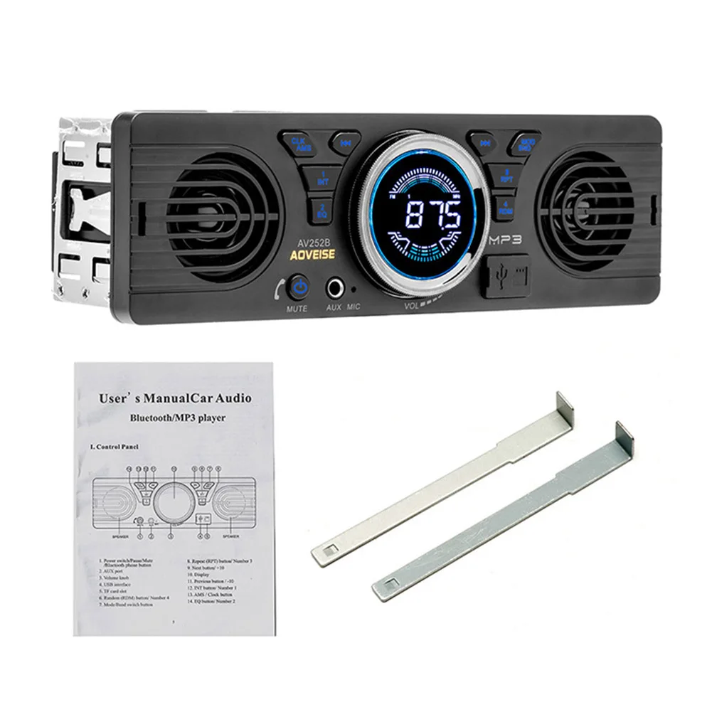 Single Din Car Stereo Radio MP3 Player FM/USB/TF/AUX-In HIFI 2 Speaker Car Electronics Car Radios Built-in Bluetooth
Single Din Car Stereo Radio MP3 Player FM/USB/TF/AUX-In HIFI 2 Speaker Car Electronics Car Radios Built-in Bluetooth