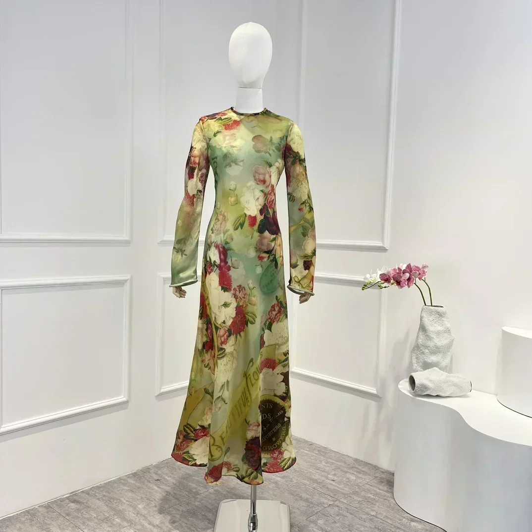 

Женское винтажное платье-трапеция, пуловер с цветочным принтом, весна-лето 2023