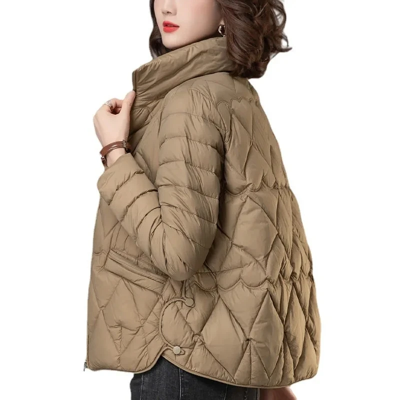

Женская куртка с воротником-стойкой, свободная теплая парка из хлопка, верхняя одежда на осень и зиму, 2023