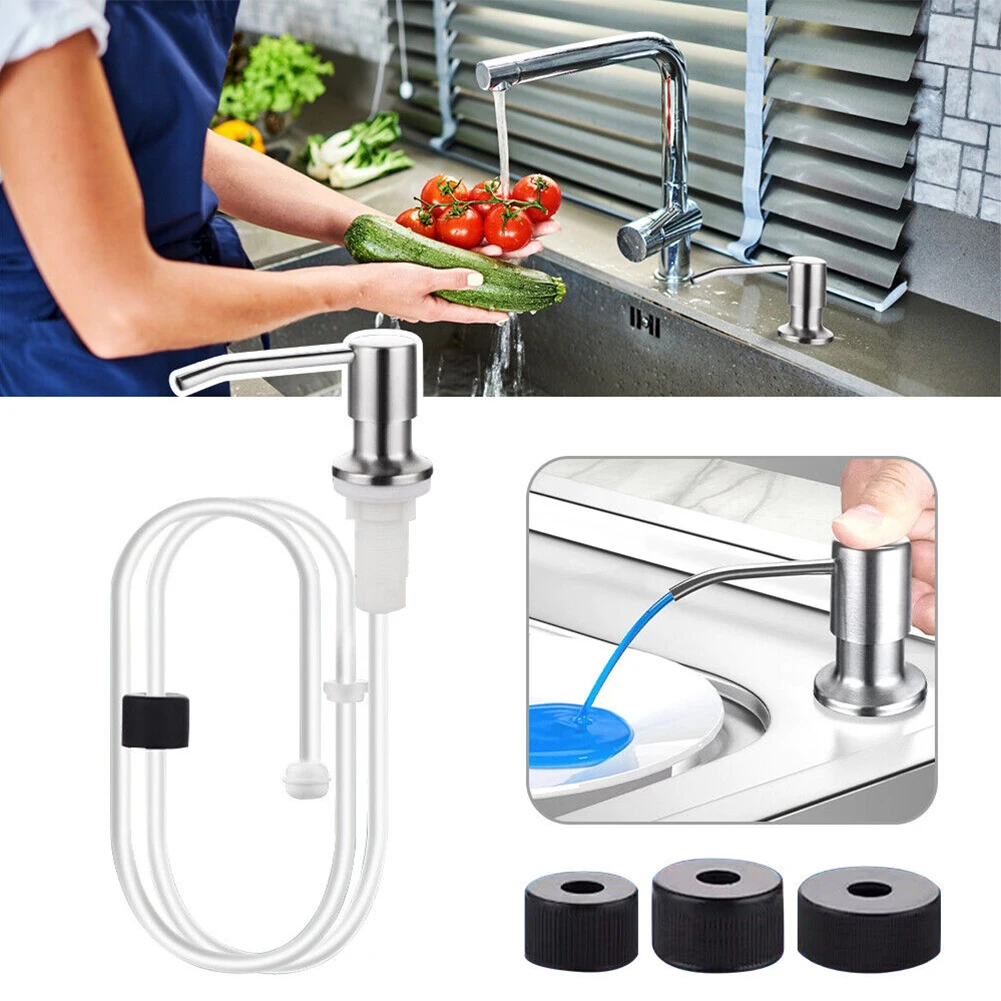 Sink Liquid Soap Dispenser Built-In Lotion Pump Head Extension Silicone Tube Kit For Kitchen Soap Dispenser Bathroom Accessories
Sink Liquid Soap Dispenser Built-In Lotion Pump Head Extension Silicone Tube Kit For Kitchen Soap Dispenser Bathroom Accessories