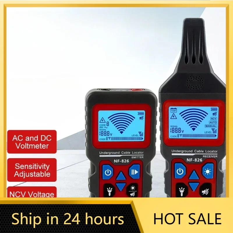 Noyafa NF-826 Underground Cable Tester Anti Interference Cable Tracker High&Low Voltage Cable Locator Underground Pipe Detector
Noyafa NF-826 Underground Cable Tester Anti Interference Cable Tracker High&Low Voltage Cable Locator Underground Pipe Detector
