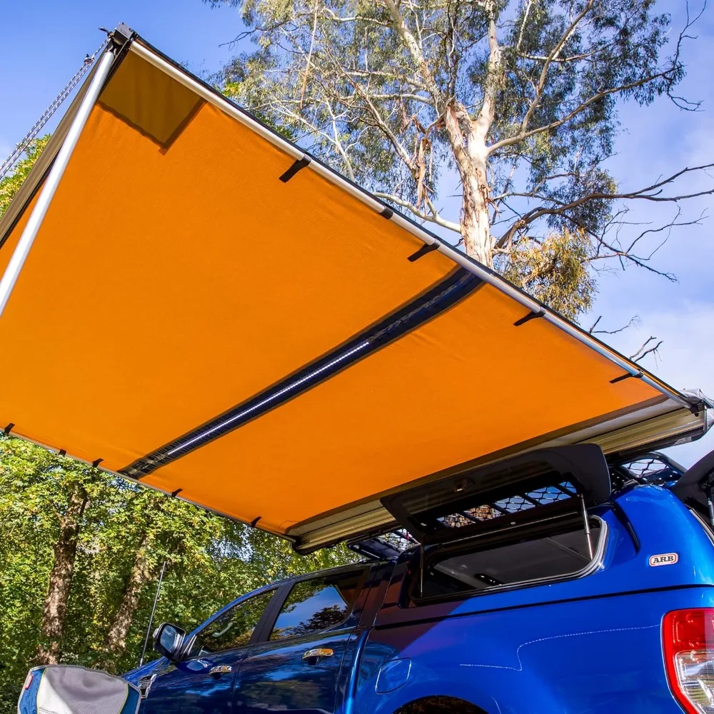 4x4 roof extendable sunshade with LED light strip, including 2500x2500mm 8.2 feet, suitable for free transportation by campers
4x4 roof extendable sunshade with LED light strip, including 2500x2500mm 8.2 feet, suitable for free transportation by campers